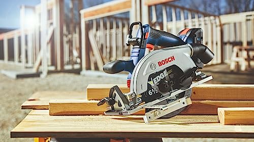 BOSCH GKS18V-22LB25 18V Brushless Blade-Left 6-1/2 In. Circular Saw Kit with (2) CORE18V 4 Ah Advanced Power Batteries