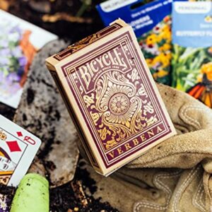 Bicycle Verbena Floral Premium Playing Cards, Gold Foil, 1 Deck