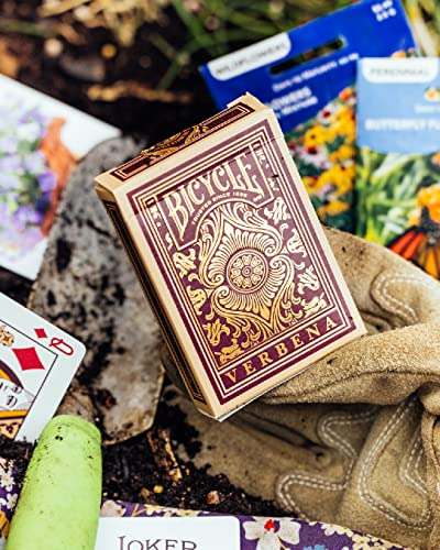 Bicycle Verbena Floral Premium Playing Cards, Gold Foil, 1 Deck