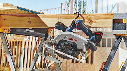 BOSCH GKS18V-22LB25 18V Brushless Blade-Left 6-1/2 In. Circular Saw Kit with (2) CORE18V 4 Ah Advanced Power Batteries