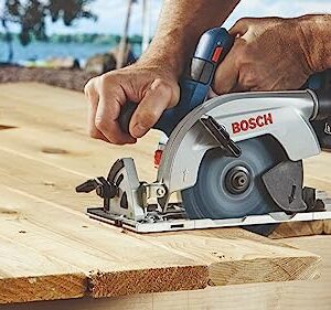 BOSCH GKS18V-22LB25 18V Brushless Blade-Left 6-1/2 In. Circular Saw Kit with (2) CORE18V 4 Ah Advanced Power Batteries