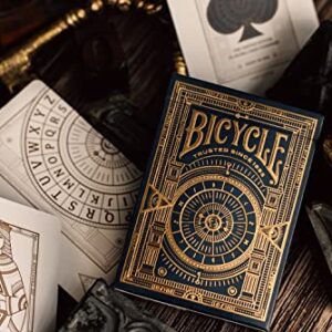 Bicycle Cypher Premium Black Playing Cards, Gold Foil, Encrypted Messages in Playing Cards, 1 Deck