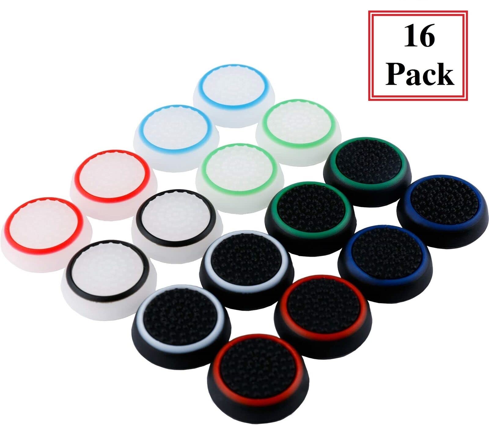 Silicone Thumb Grips Protective Cap 8 Pairs Fit for PS5 PS4 Xbox One Switch Pro