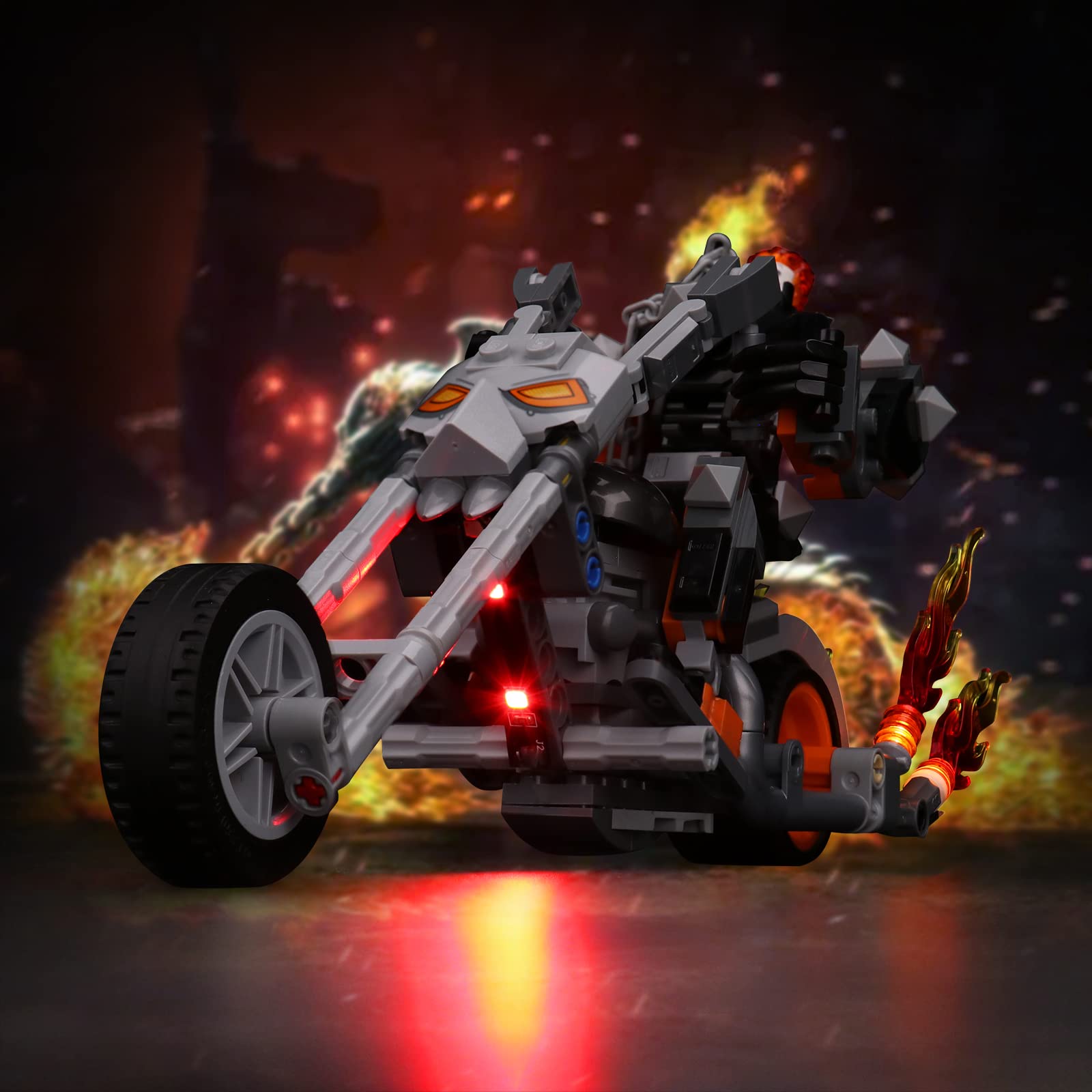 BrickBling LED Light Compatible with Lego 76245 Ghost Rider Mech & Bike Building Toy Set Lighting Kit, No Bricks Included