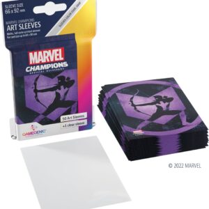 Gamegenic Marvel Champions The Card Game Official Hawkeye Art Sleeves | Pack of 50 Art Sleeves and 1 Clear Sleeve | Card Game Holder | Use with TCG and LCG Games | Made by Fantasy Flight Games