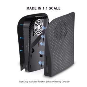 PS5 Console Face Plates,Playstation 5 Accessories with Fan Vents Faceplate，with Dust Filter for Cooling Vents,Shockproof ABS Shell Cover Case (Pattern Disc Edition)