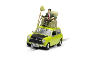 scalextric mr. bean's do-it-yourself mini cooper 1:32 slot race car c4334