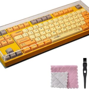 Gaming Keyboard Dust Cover Mechanical Keyboard Cover Premium Clear Acrylic Keypads Cover for 80% Compact 87 Key for Mechanical Gaming Wireless Portable Keyboard (L14'' * W5.1'' * H1'')