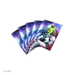 Gamegenic Marvel Champions The Card Game Official Gamora Fine Art Sleeves Pack of 50 Art Sleeves and 1 Clear Sleeve Card Game Holder Use with TCG and LCG Games Made by Fantasy Flight Games