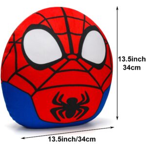 Hevano 13.5 Inch Spider Plushies Stuffed Animal Toys, Super Soft Spider Plush Pillow for Kids Adults Movie Fans, Birthday/Children's Day Gift, Red