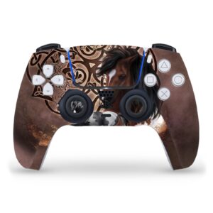 head case designs officially licensed brigid ashwood horse art mix vinyl faceplate sticker gaming skin decal cover compatible with sony playstation 5 ps5 dualsense controller