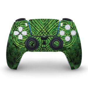 Head Case Designs Officially Licensed Brigid Ashwood Irish Shamrock Art Mix Vinyl Faceplate Sticker Gaming Skin Decal Compatible With Sony PlayStation 5 PS5 Disc Edition Console & DualSense Controller