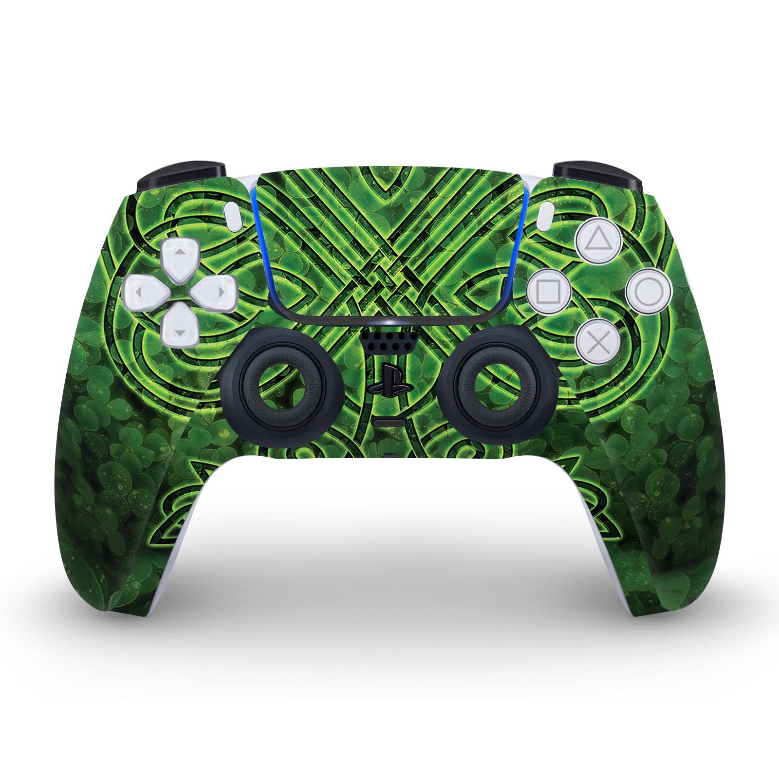 Head Case Designs Officially Licensed Brigid Ashwood Irish Shamrock Art Mix Vinyl Faceplate Sticker Gaming Skin Decal Compatible With Sony PlayStation 5 PS5 Disc Edition Console & DualSense Controller