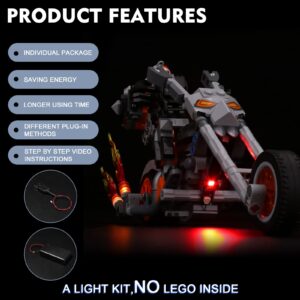 BrickBling LED Light Compatible with Lego 76245 Ghost Rider Mech & Bike Building Toy Set Lighting Kit, No Bricks Included