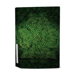 Head Case Designs Officially Licensed Brigid Ashwood Irish Shamrock Art Mix Vinyl Faceplate Sticker Gaming Skin Decal Compatible With Sony PlayStation 5 PS5 Disc Edition Console & DualSense Controller