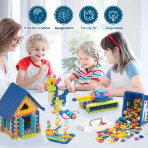 KlayBear 320 Pieces Building Blocks Sets for Kids, STEM Building Toys for Kids Ages 6-8-12, Learning & Educational Toys Gifts for Boys Girls, Kid Brain Development Preschool Kindergarten Sensory Toys