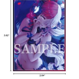 60PCS Art Anime Card Sleeves PKM Card Shield Board Game Trading Cards Top Loader Deck Protector for TCG/MTG/PKM/TCG Standard Size Cards 67x92mm (Uta)