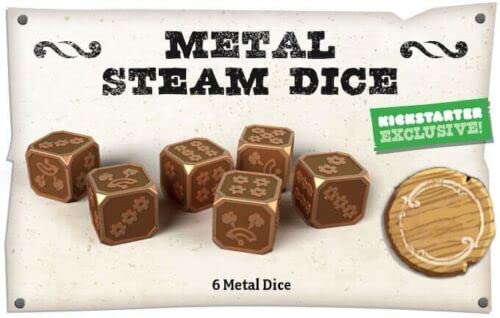 Zombicide: Undead or Alive – Metal Steam Dice Pack (KICKSTARTER Exclusive)