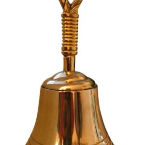 Nautical Brass Bell Handle 3.5 "-Nautical Brass Bells, 3" Nautical Bell Decoration Alarm, Ringing, Bell