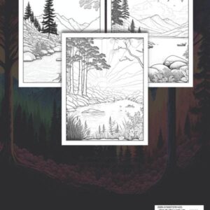 Relaxing Landscapes: Nature Coloring Book - 40 Unique Coloring Pages with Amazing Landscapes and Nature Scenes for Adults to Color and Relax