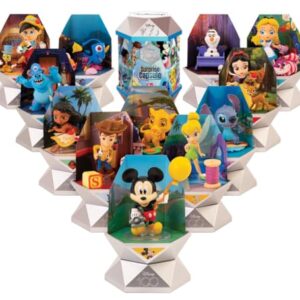 YuMe Disney 100 Mystery Capsules - Rare Pixar & Disney Vinyl Figurines, Series 1 Blind Bag Collectibles 12 Pack