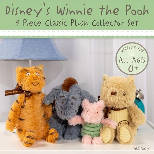 KIDS PREFERRED Disney Baby Classic Winnie The Pooh and Friends 4 Piece Plush Collector Set Stuffed Animals