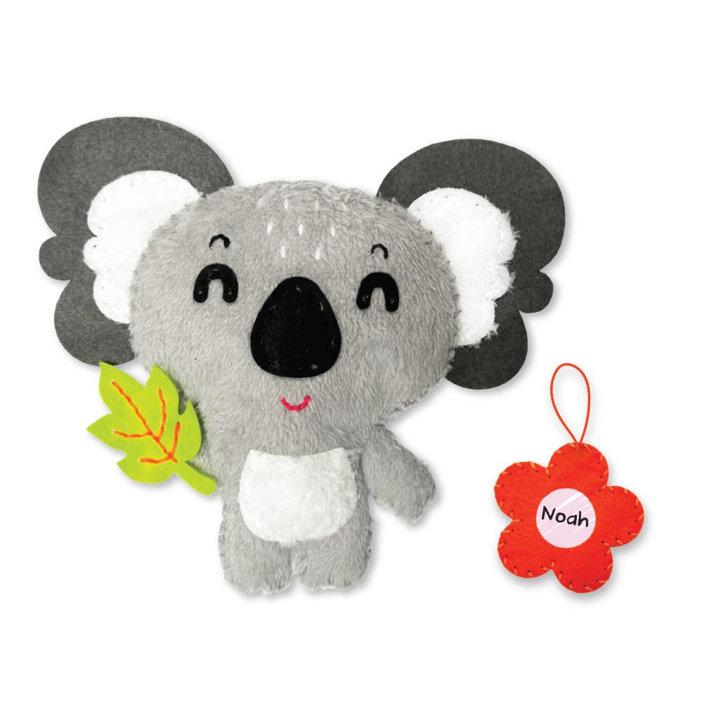 C.S. Kids Magic World DIY Personalised Sewing Kit - SA19 My Koala |Frist Sewing Arts & Crafts Gifts | Educational Sewing Kit for Kids(Safety Needle & Instruction Included)