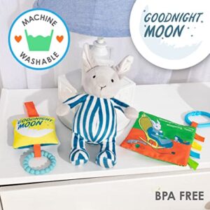 KIDS PREFERRED Good Night Moon - 3 Piece Gift Set with Stuffed Animal Bunny Rabbit Plush and Activity Toys for Babies and Toddlers