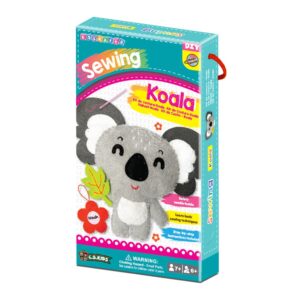 c.s. kids magic world diy personalised sewing kit - sa19 my koala |frist sewing arts & crafts gifts | educational sewing kit for kids(safety needle & instruction included)