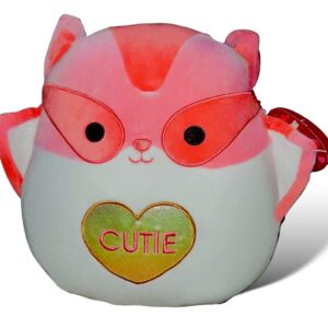 Squishmallows Official Kellytoy Rayn Sugar Glider 12 Inch Hot Pink and White with “ Cutie” on Belly Plush - 2023 Valentine’s Squad Stuffed Animal Toy Pillow