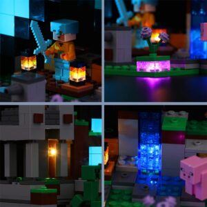 BrickBling LED Light Compatible with Lego The Sword Outpost 21244 Building Toy Set; Creative Light Compatible with Lego 21244-Lights Only, No Bricks