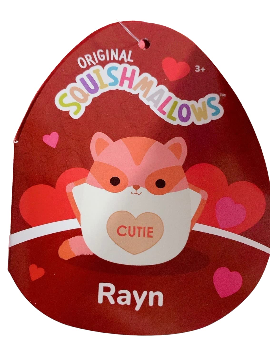 Squishmallows Official Kellytoy Rayn Sugar Glider 12 Inch Hot Pink and White with “ Cutie” on Belly Plush - 2023 Valentine’s Squad Stuffed Animal Toy Pillow