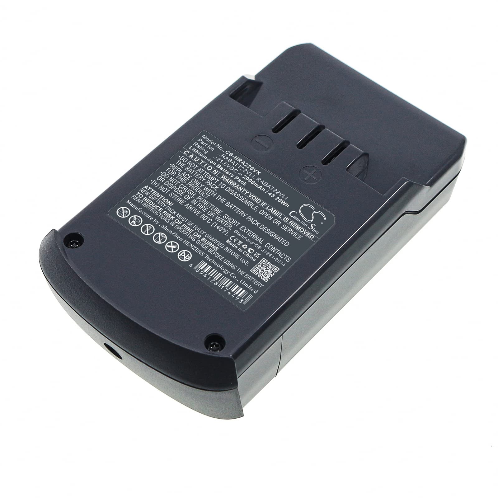 Replacement Battery Compatible for Hoover RA22PTG 011 Rhapsody DS22G001 DS22PTG001 RA22HCGR017 RA22ALG011 DS22HCB001 RA22ALG 011 (2000mAh/21.6V), 6.20.40.01-0 RABAT22VLI RABATT22VLI 48023809 Battery