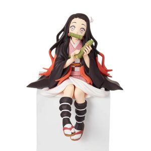 fouontos nezuko kamado ghost slayer figure eat rice balls series action figure toys collection desk decor collection toy (onigiri nezuko)