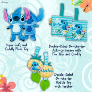 KIDS PREFERRED Disney Lilo & Stitch - Stitch 3 Piece Gift Set with Stuffed Animal Stitch Plush and Activity Toys for Babies and Toddlers