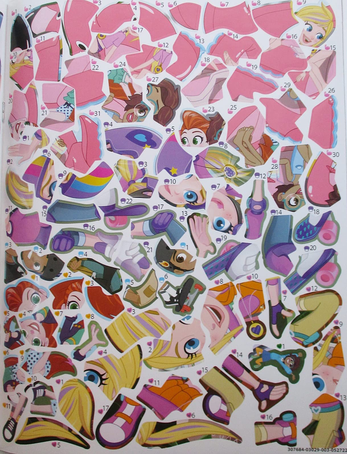 Polly Pocket Sticker by Numbers Book - Over 100 Stickers and 6 Vibrant Pictures to Fill in!