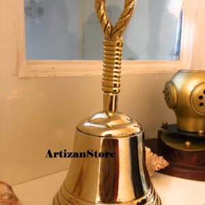 Nautical Brass Bell Handle 3.5 "-Nautical Brass Bells, 3" Nautical Bell Decoration Alarm, Ringing, Bell