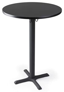 displays2go 30”w x 42”h round cocktail table - black (fd30rp42bk)