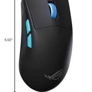 ASUS ROG Harpe Gaming Wireless Mouse, Ace Aim Lab Edition, 54g Ultra-Lightweight, 36,000 DPI Sensor, 5 Programmable Buttons, Tri-Mode Connectivity (2.4GHz RF, Bluetooth, Wired), SpeedNova, Black