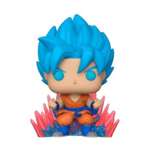 Funko Pop! Animation - Dragon Ball Super SSGSS Goku (Kaio-Ken) Glow-in-The-Dark Vinyl Figure - Special Edition Exclusive Multicolor #1256