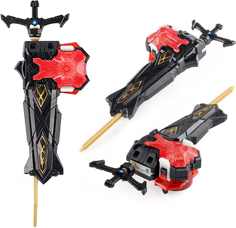 MECHGYRO Sword Launcher Lr Blade Blades Set Metal Fusion Bay BurstGyro Booster B-113 Hell Salamander.12.Op Bey Battling Top Toys Left and Right Launcher Grip Bay Blades 8-12 Boys' Gift Gaming Top Toy