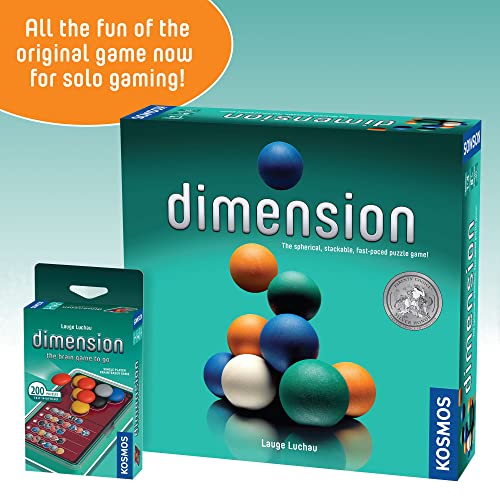 Dimension: The Brain Game to Go | Brainteasers |Puzzles| Solo Games | 1 Player | Dimension | Stacking Game | Kosmos Game