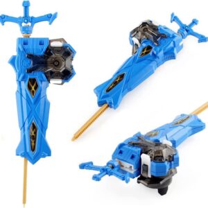 MECHGYRO Metal Fusion Blade Blade Set Bay Burst Sword Launcher LR Gyro DB B-191-2 Prominence Phoenix Tapered Metal Universe-10 Bey Battling Top Toys Left Right Launcher Grip Bay Blades 8-12 Boys' Gift