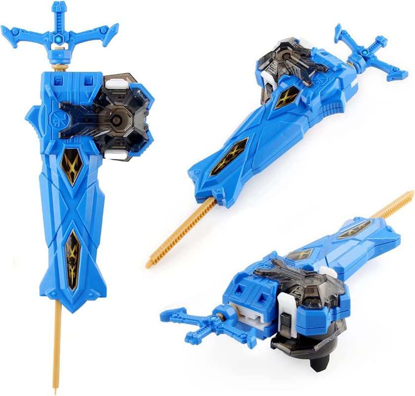 MECHGYRO Metal Fusion Blade Blades Set Bay Burst Sword Launcher LR Gyro B-154 DX Booster Imperial DRAGON.IG Sen Bey Battling Top Toys Left & Right Launcher Grip Bay Blades 8-12 Boys' Gifts Gaming Tops