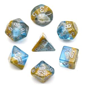 Beach Seashell DND Resin Dice Set for Dungeons and Dragons, D&D, D20, D and D, Polyhedral Resin Dice, Dungeons and Dragons Gifts, Accessories