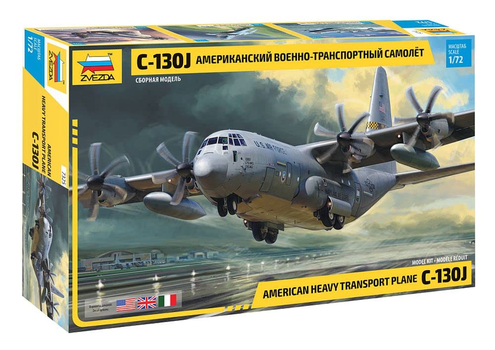 Zvezda -7325 Hercules C-130J, Scale 1/72, Model Kit, ZS7325