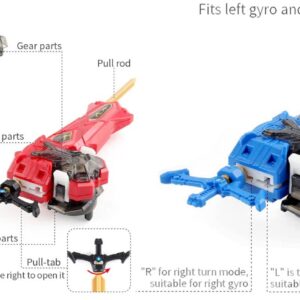 MECHGYRO Metal Fusion Blade Blade Set Bay Burst Sword Launcher LR Gyro DB B-191-2 Prominence Phoenix Tapered Metal Universe-10 Bey Battling Top Toys Left Right Launcher Grip Bay Blades 8-12 Boys' Gift