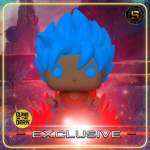 funko pop! animation - dragon ball super ssgss goku (kaio-ken) glow-in-the-dark vinyl figure - special edition exclusive multicolor #1256