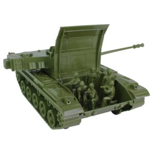 Tim Mee Toy Walker Bulldog Tank Playset- OD Green 13pc - Made in USA