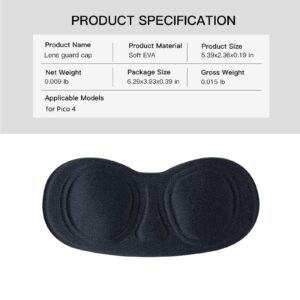 VR Lens Protective Cover Lens Protector Pad for PICO 4, Lens Guard Cap Protective Cushion Replacement Accessories,Soft Lightweight Lens Case Cover